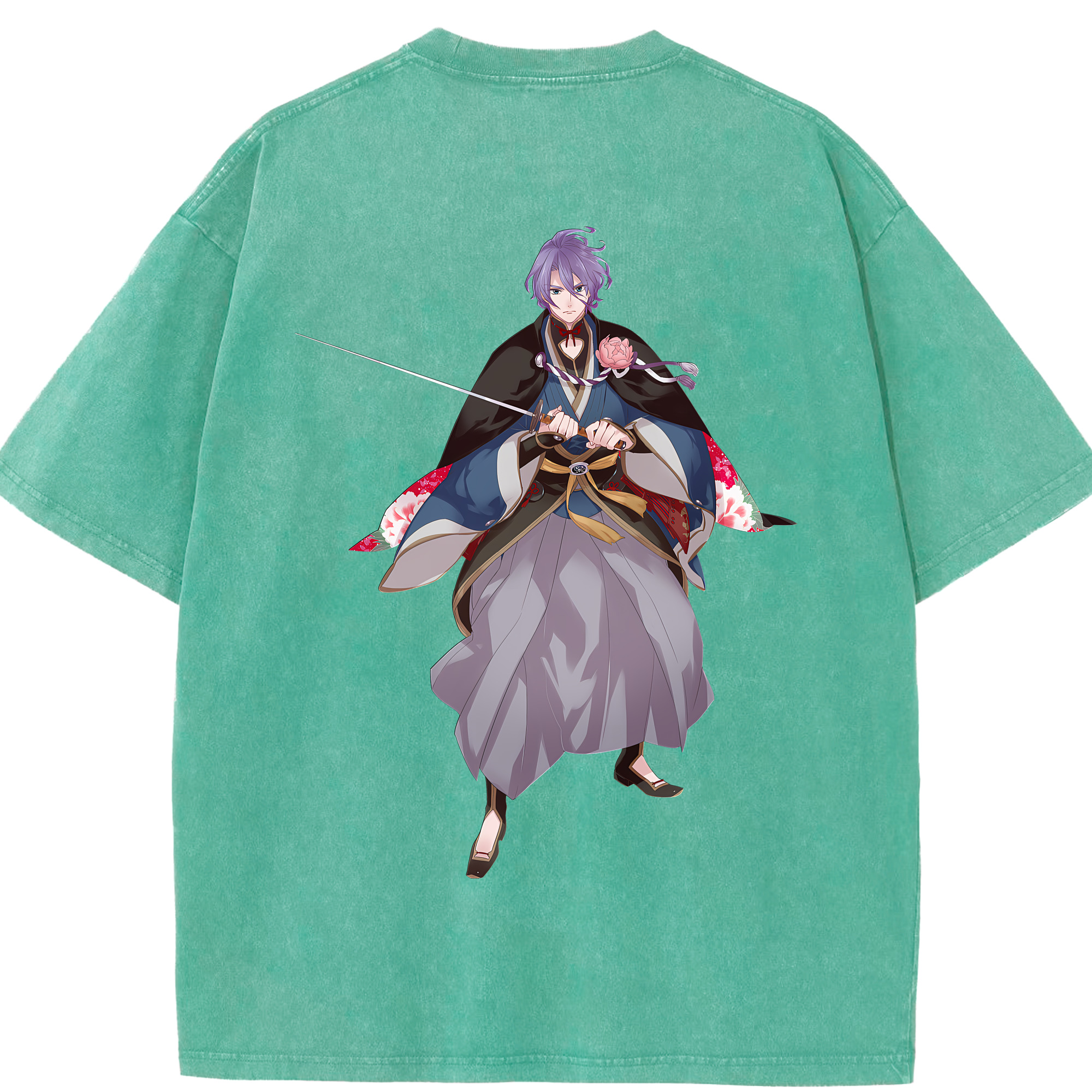 （画像用） 刀剣乱舞 Touken Ranbu 綿100% ヴィンテージ風 半袖Tシャツ（背面プリント）
